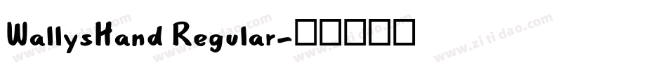 WallysHand Regular字体转换